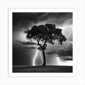 Lightning Tree 5 Art Print