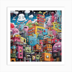 City Of Monsters Art Print