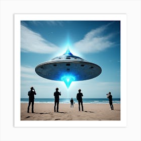 Ufo On The Beach Art Print