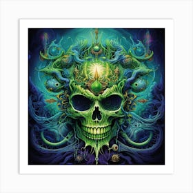 Psychedelic Skull 9 Art Print