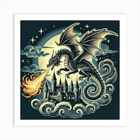 Tattoo Dragon 4 Art Print