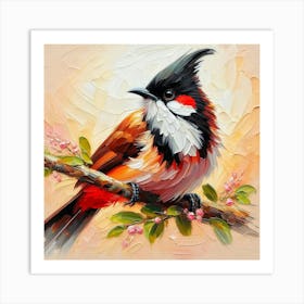 Bulbul Bird On A Branch 4 Art Print