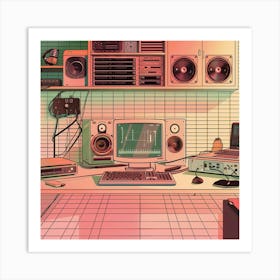 A Design Grid Lofi Illustration 1718708228 2 Art Print