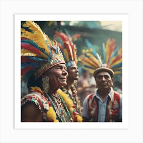 Indians At A Festival Art Print