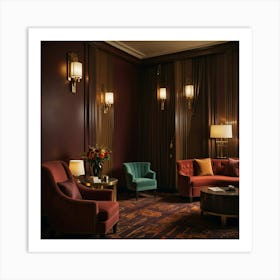 Living Room In A Hotel Art Print
