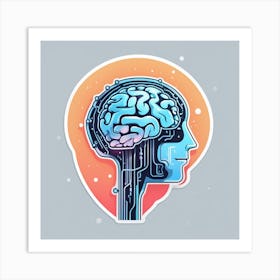 Human Brain With Artificial Intelligence 41 Art Print