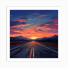 Sunset Landscape 1 Art Print