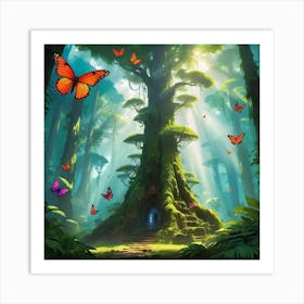 Fairy House In The Forest Art Print