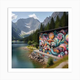 Colorful Alpine Landscape Art Print