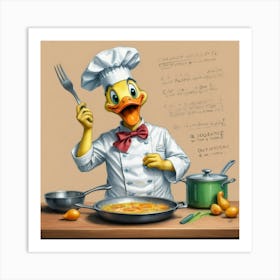 Chef Duck 19 Art Print