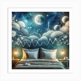 Clouds And Stars Wall Mural Art Print