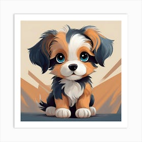 Fluffy puppy Art Print