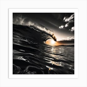 Sunset In The Ocean 25 Art Print