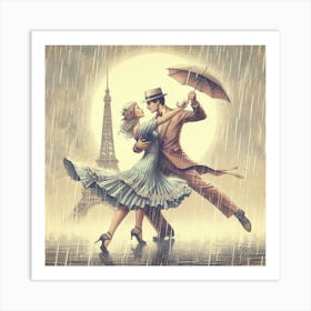 Paris In The Rain Art Print