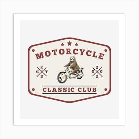 Motorcycle Classic Club Art Print
