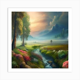 Landscape Painting 2 Art Print