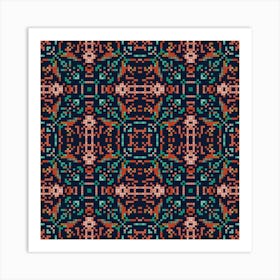 Abstract geometrical pattern with hand drawn decorative elements 9 Art Print