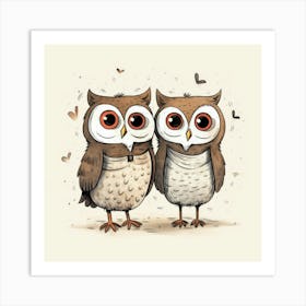 Cartoon Owls 1 Poster