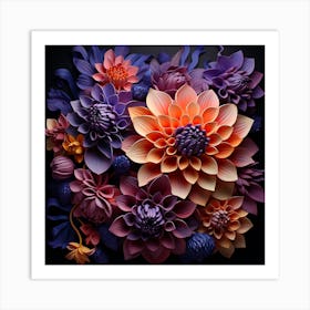 Paper Flowers 18 Art Print