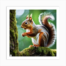 Squirrel In The Forest 283 Art Print