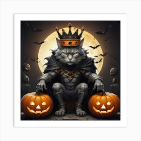 Halloween Cat Art Print