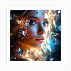 Portrait Of A Girl With Diamonds Art Print