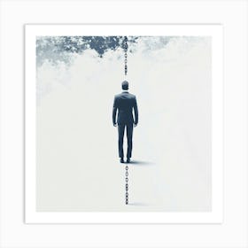 Man Walking On Chains Art Print