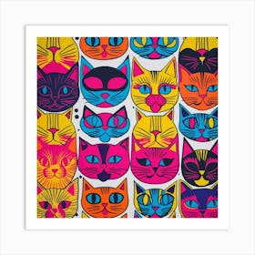 Kitty Deco Art Print