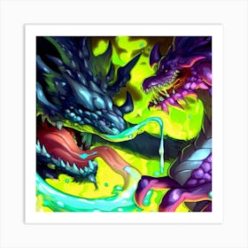 Dragon Fight 1 Art Print