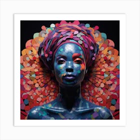 Abstract Portrait Of A Woman Art Print