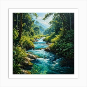 River In The Jungle Art Print