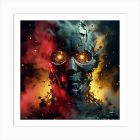 Terminator on Fire Art Print