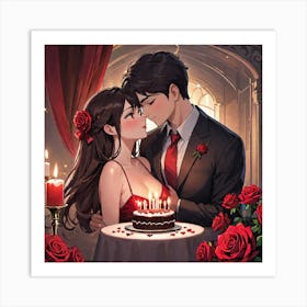 Kissing Couple 1 Art Print