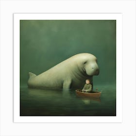 Man In A Boat Art Print