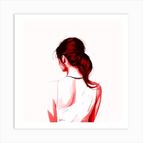 Thinking woman Art Print