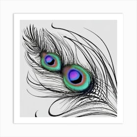 Peacock Feather 1 Art Print