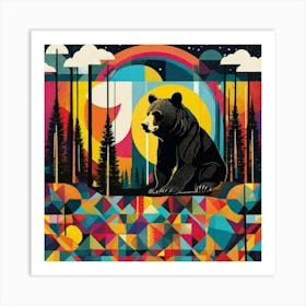 Bear In The Woods Art Print