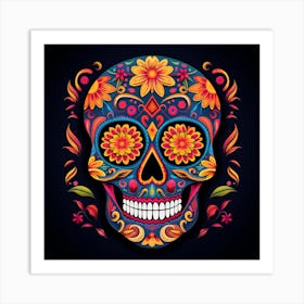 Day Of The Dead Sugar Skull 1 Art Print