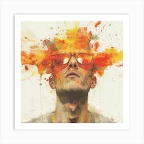 Man In Glasses Art Print