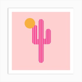 Cactus pink Art Print