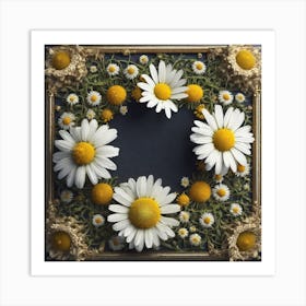 Daisy Wreath Art Print