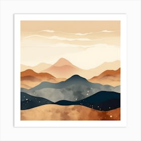 Abstract Mountain Landscape Art Print