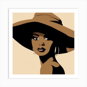 Black Woman In A Hat 17 Art Print