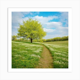 Path Through A Field Art Print