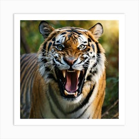 Tiger Roaring 1 Art Print