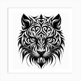 Tribal Tiger Head 1 Art Print