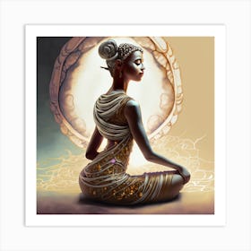 Cosmic Buddha meditation Art Print