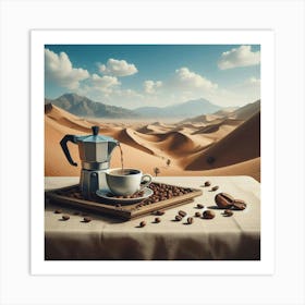 Coffee In The Desert 2 Art Print