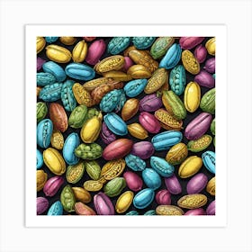 Colorful Pistachios Art Print