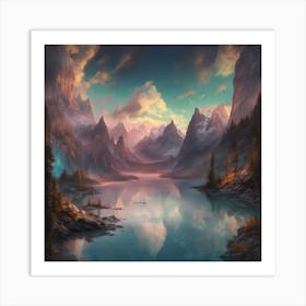 Mountain Lake Art Print